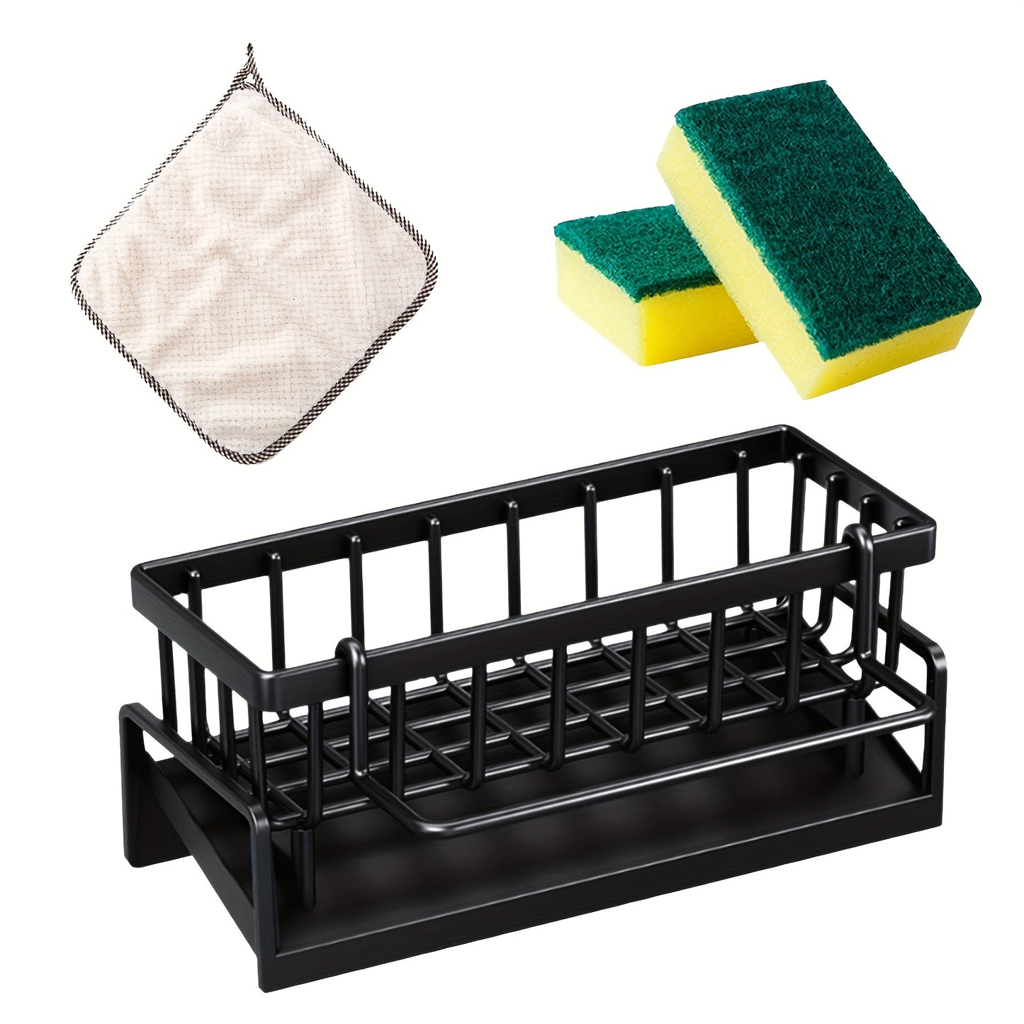 Sink Organizer with Drainer – Includes Cloth and 2 Sponges