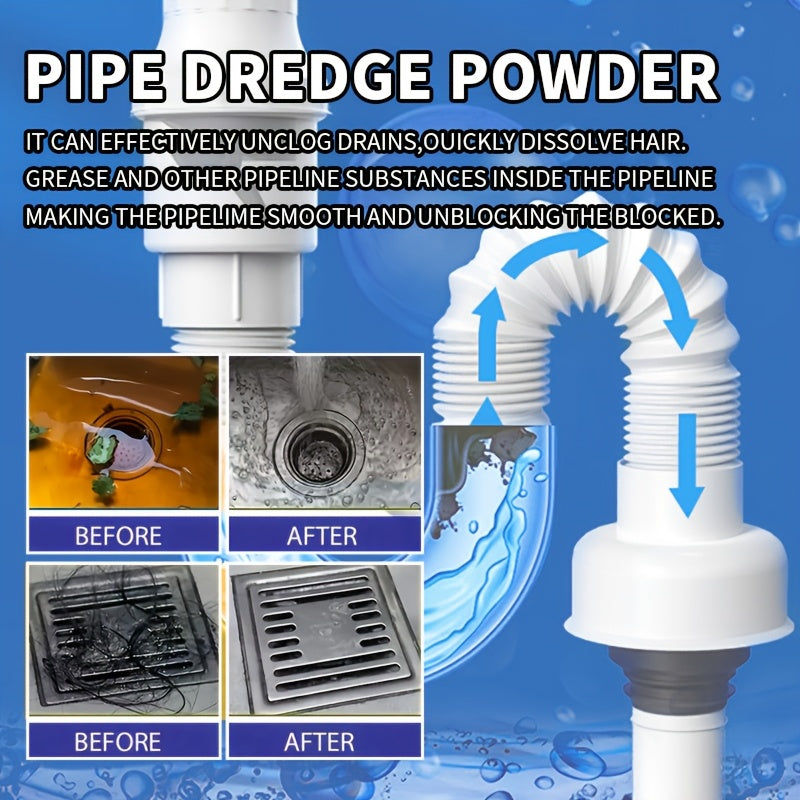 Effervescent tablets for unclogging drains. No tools required, instant action. Effectively dissolves various pipe blockages. Suitable for grease drains, bathrooms, and floors. Home solution