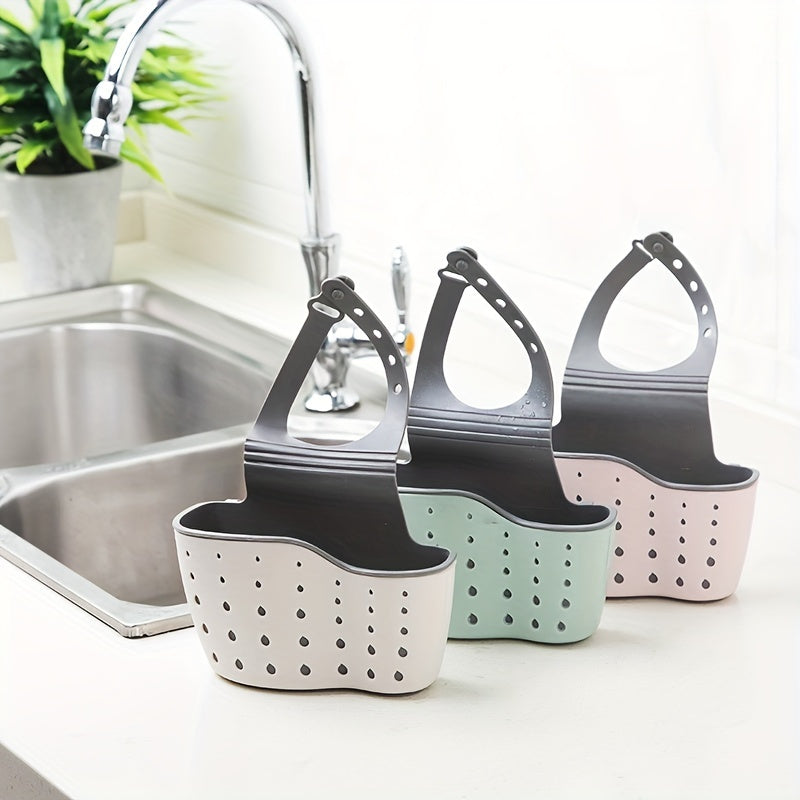Sink Support – Adjustable Storage Tray with Drainer. Includes two sponges.