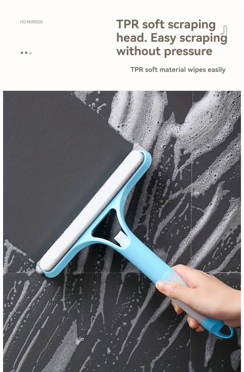 Pro 3-in-1 Window Cleaner: Scraper, Microfiber and Integrated Brush.