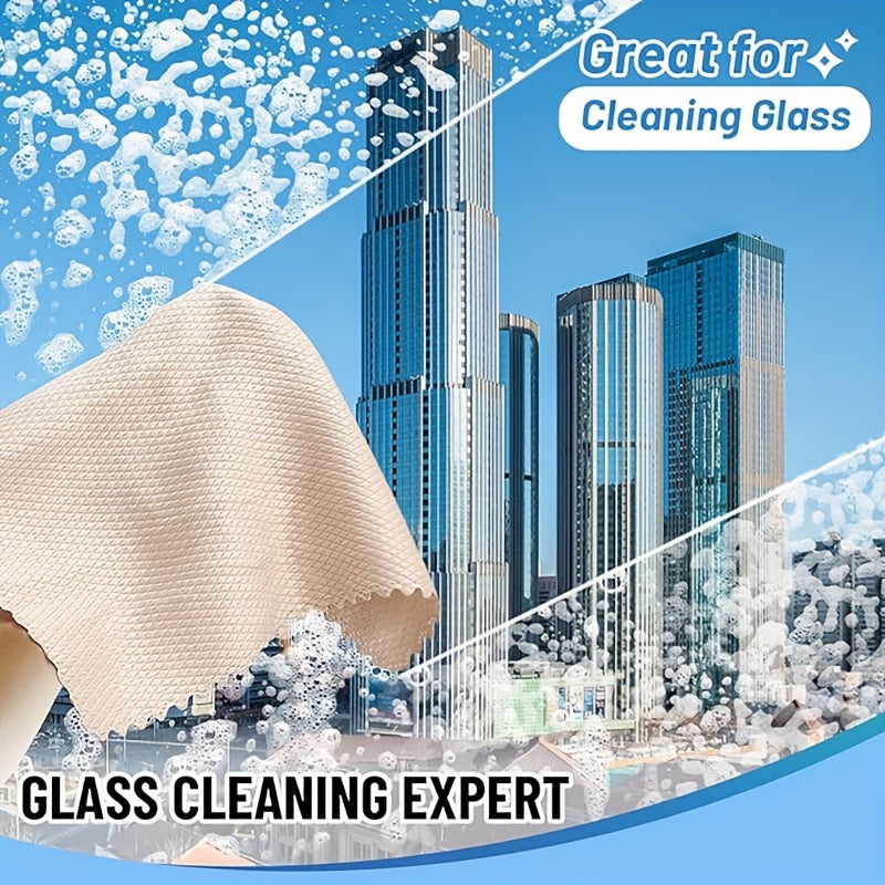 Pack of 6 Microfiber Cloths with Fish Scale Texture – Lint and Trace Free.