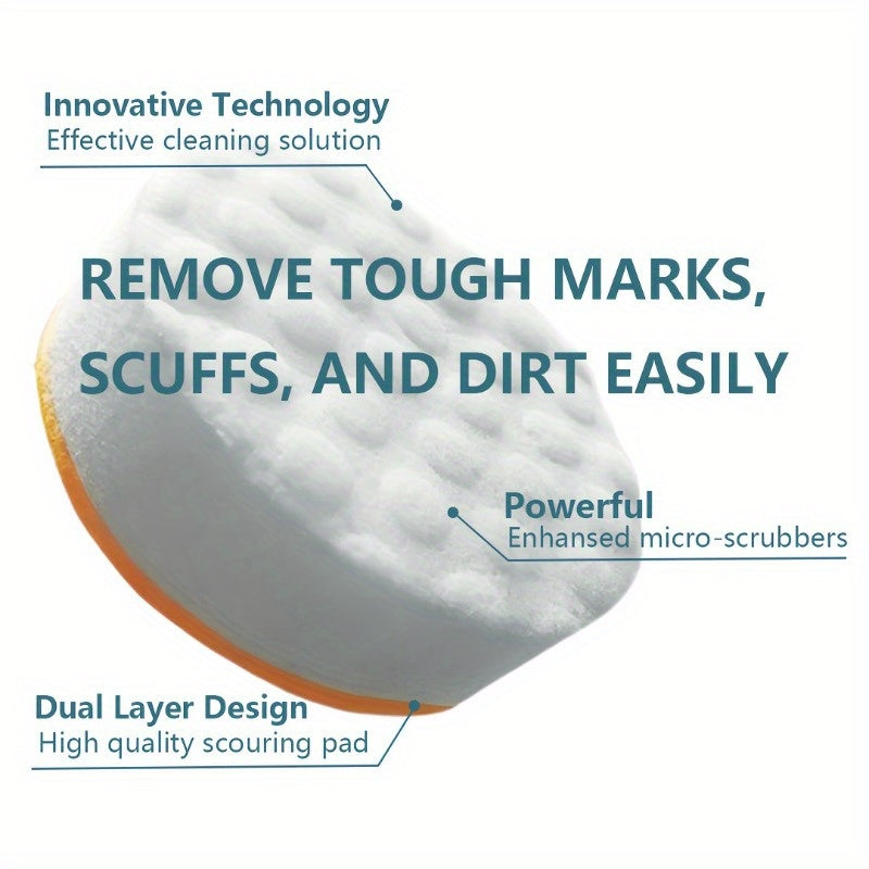 Pack of 8 magic sponges for instant cleaning of shoes and white soles