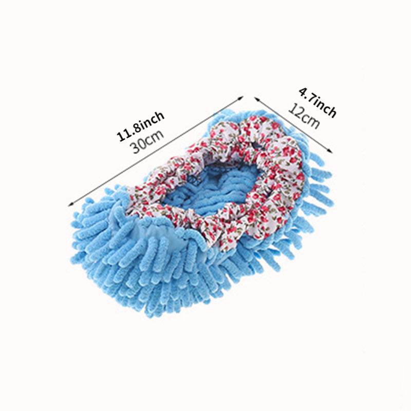 Microfiber absorbent slipper-type cleaning mops for floors, 2-pack