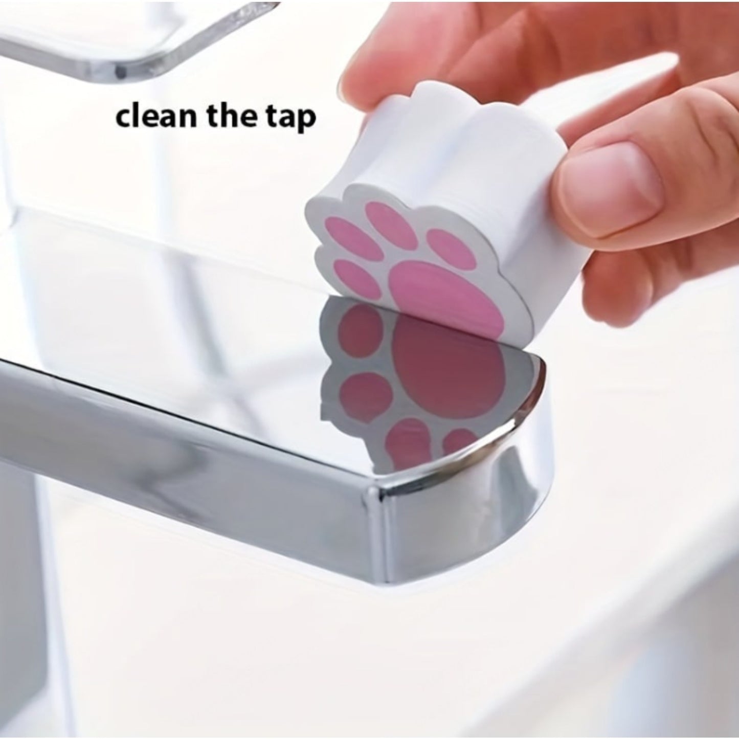 Pack of 2 cleaning sponges for bathroom and glass, remove limescale and water stains