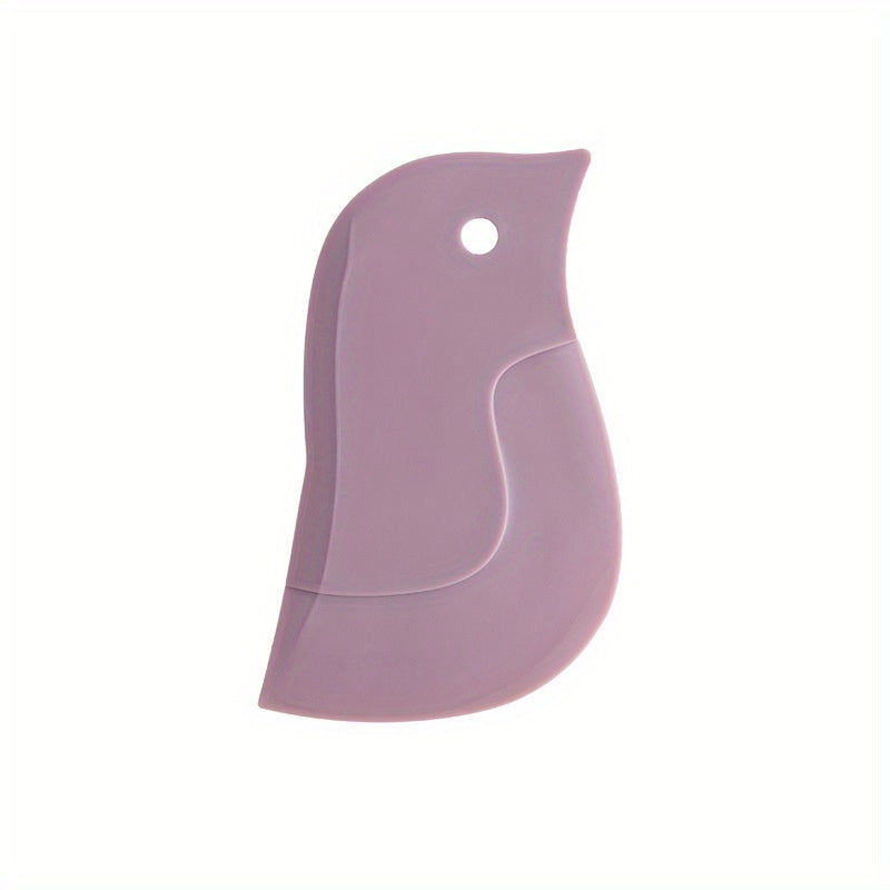 Silicone kitchen scraper with penguin design for cleaning grease and food scraps