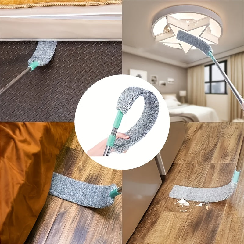 Duster for Under Furniture and Beds – Long Extendable Handle with 5 Replacement Heads.