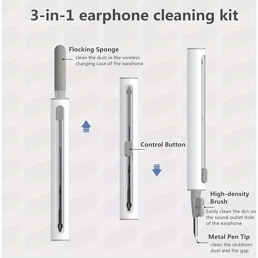 3-in-1 Pro Cleaning Kit for Bluetooth Headphones, iPhone and Keyboards