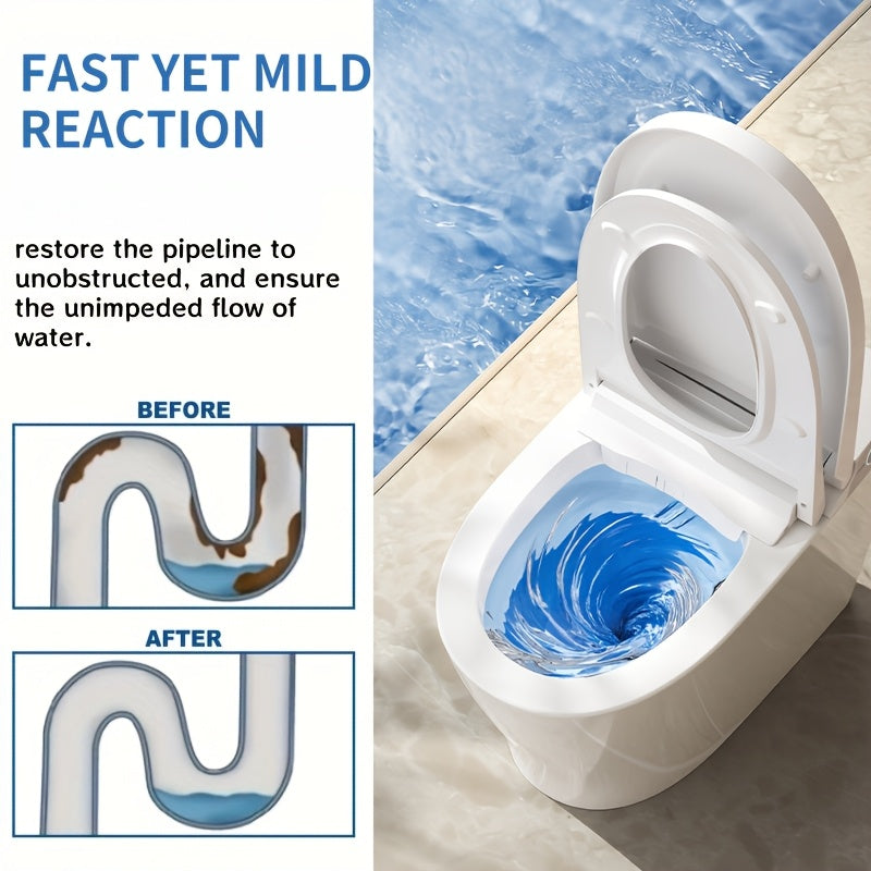 Effervescent tablets for unclogging drains. No tools required, instant action. Effectively dissolves various pipe blockages. Suitable for grease drains, bathrooms, and floors. Home solution