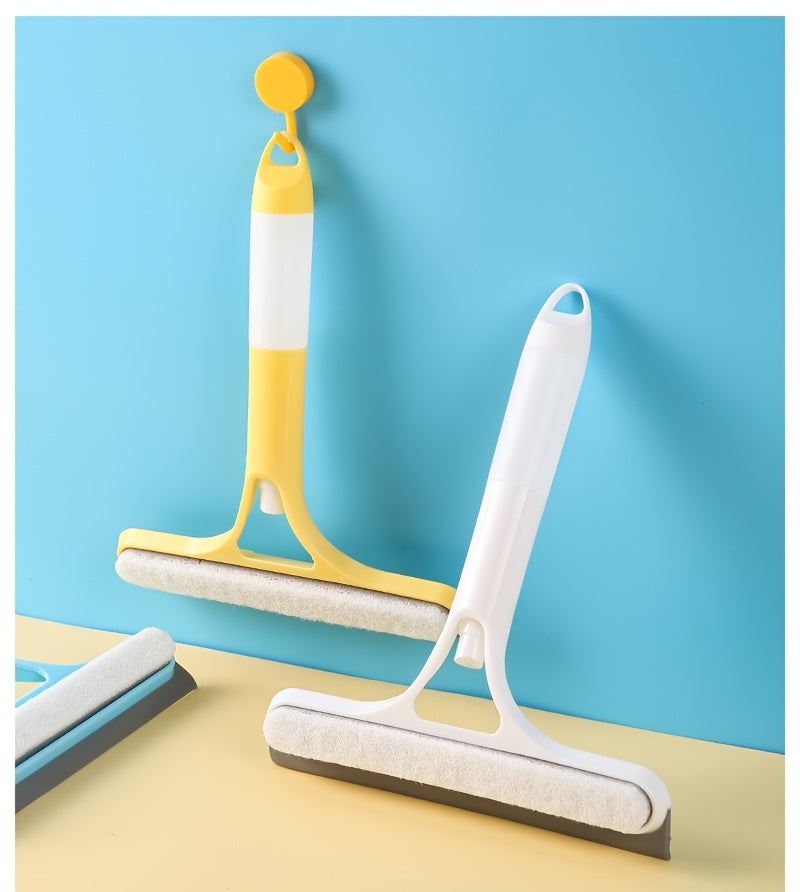 Pro 3-in-1 Window Cleaner: Scraper, Microfiber and Integrated Brush.