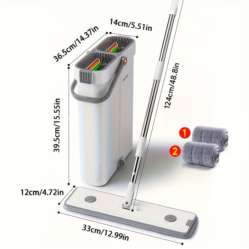 Set de Mopa Plana con Cubo de Autolavado y Secado – Microfibra Multisuperficies.
