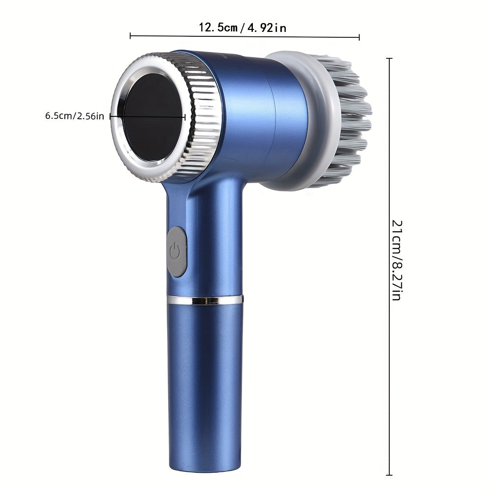 USB Rechargeable Electric Cleaning Brush – 3 Interchangeable Heads for Home and Kitchen.