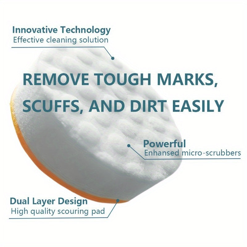 Pack of 8 magic sponges for instant cleaning of shoes and white soles