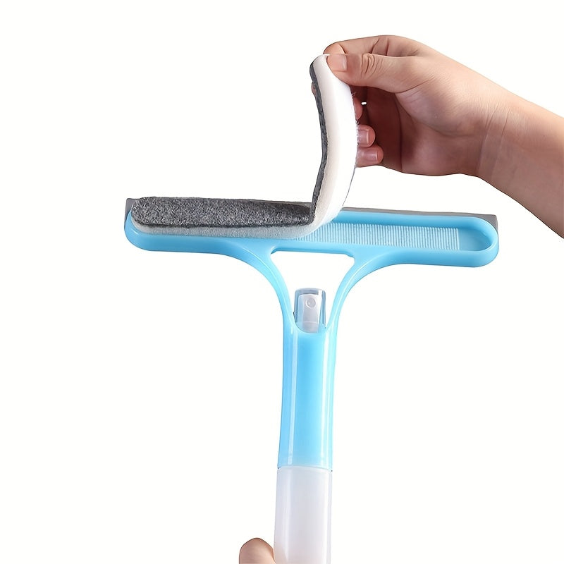 Pro 3-in-1 Window Cleaner: Scraper, Microfiber and Integrated Brush.