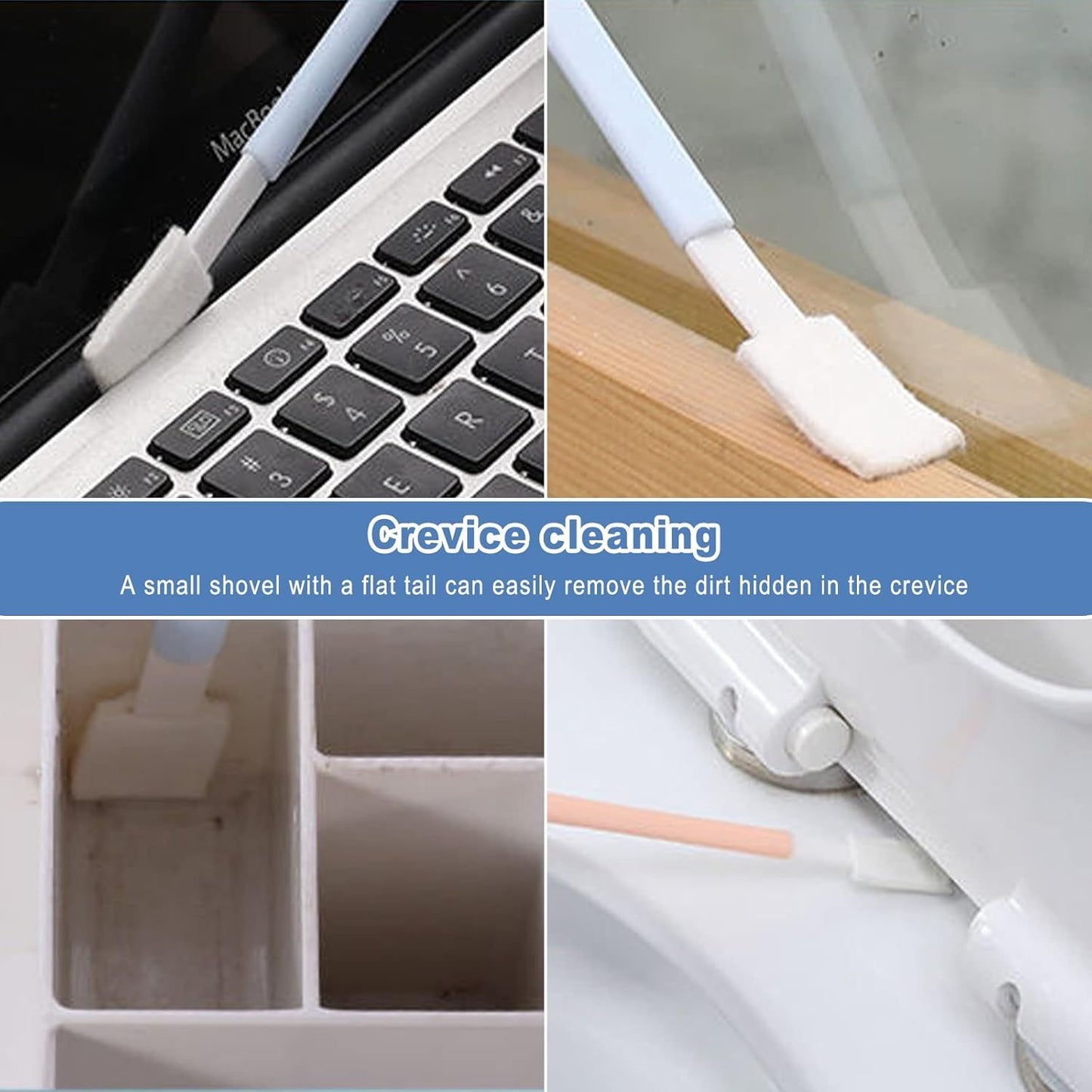 Pack of 30 disposable crevice and detail cleaning brushes with interchangeable heads