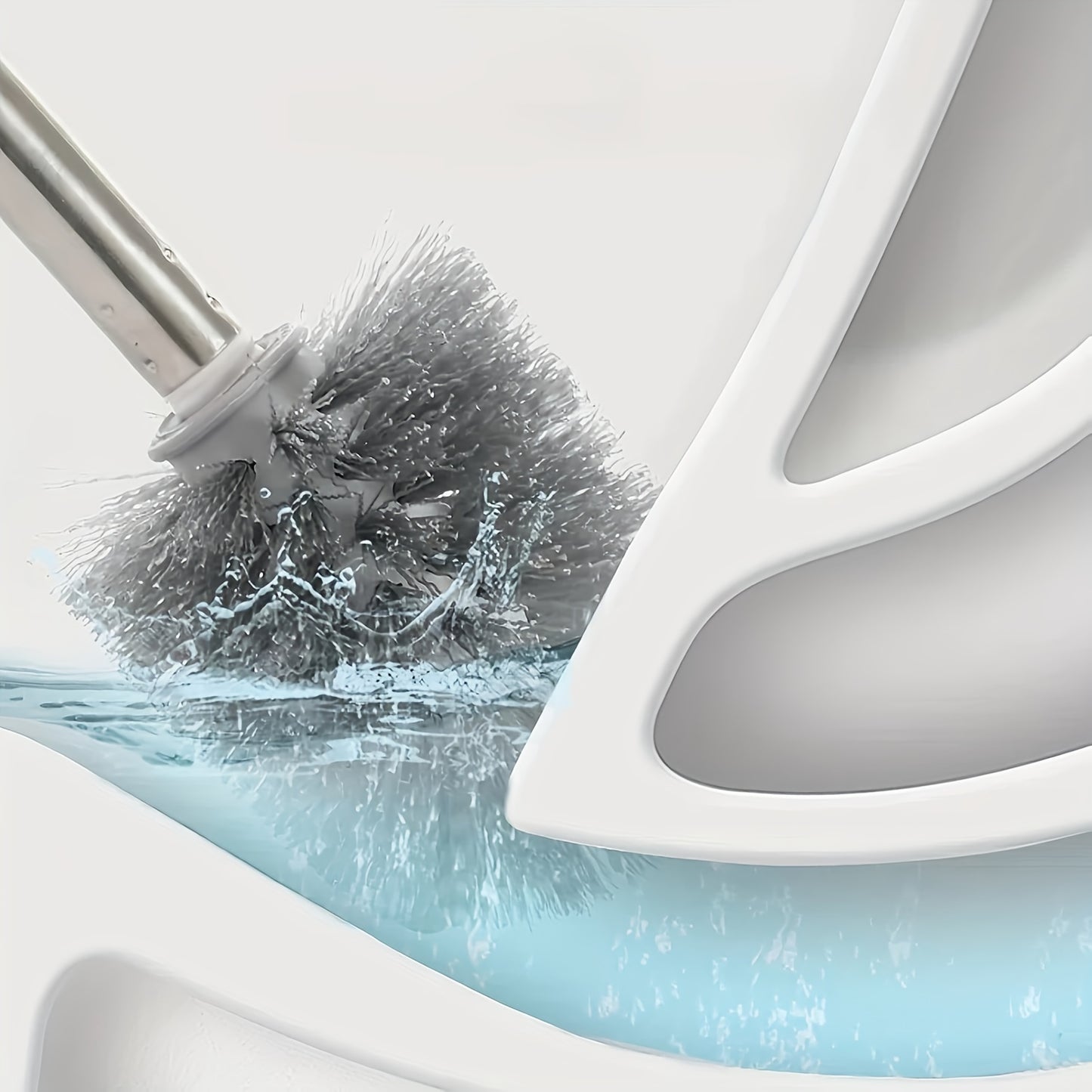 Flexible Silicone Toilet Brush – Wall Mount, No Drilling Required. Mounting bracket included.