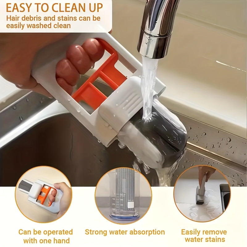 Mini Portable Absorbent Mop – With Self-Wringing System and 4 Refills.
