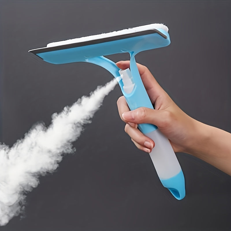 Pro 3-in-1 Window Cleaner: Scraper, Microfiber and Integrated Brush.