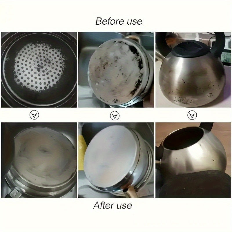 Pot, Pan, and Rust Cleaner. The Rust and Burnt-Off Eraser with Ergonomic Handle.