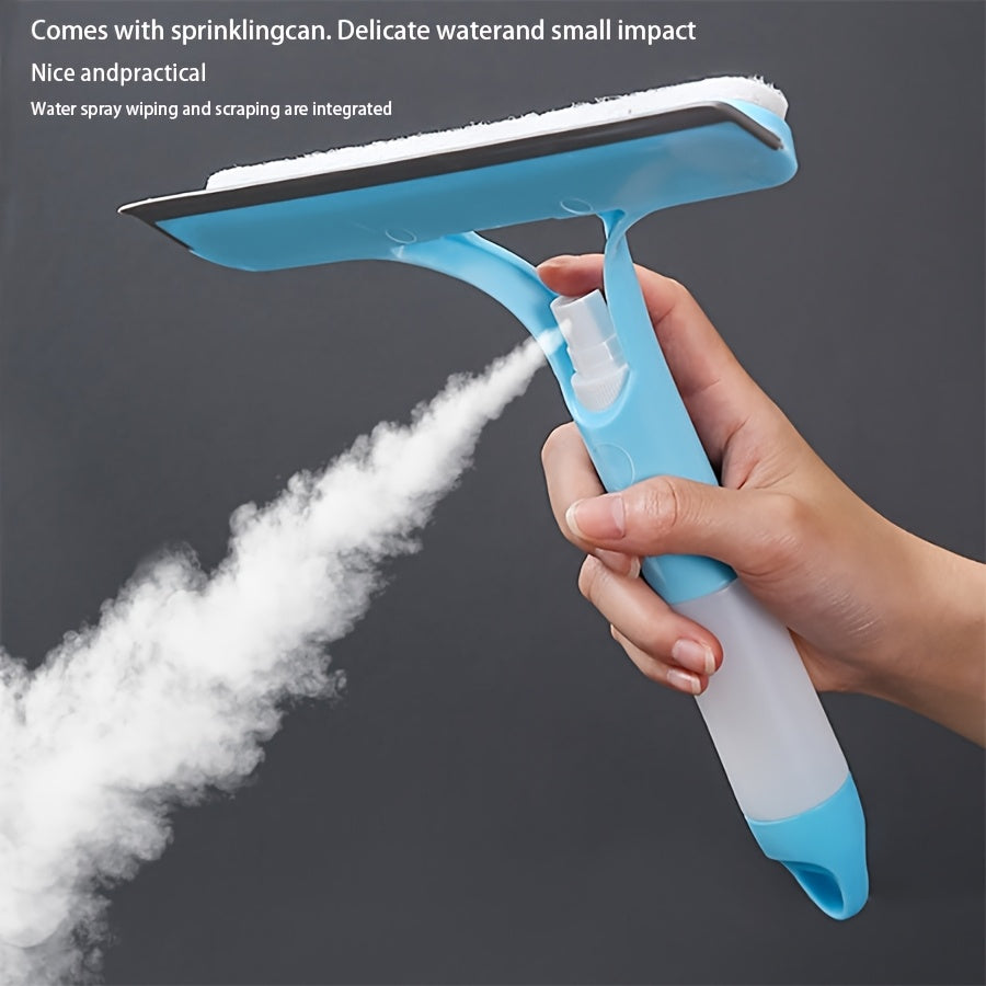 Pro 3-in-1 Window Cleaner: Scraper, Microfiber and Integrated Brush.