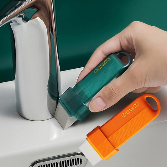 Multipurpose cleaning eraser for removing limescale, rust and stains from steel and glass