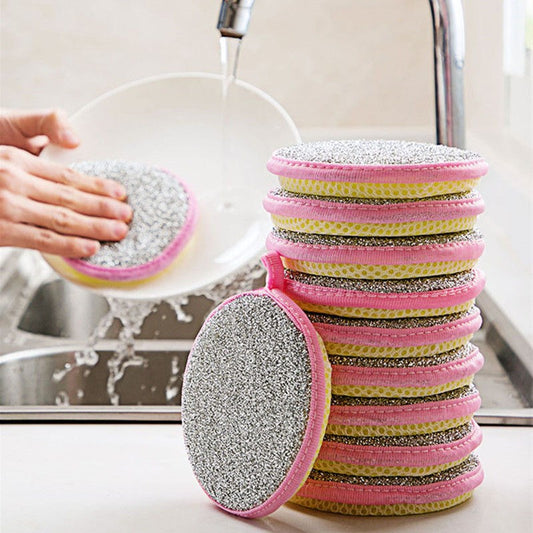 Pack of double-sided cleaning sponges for dishes, pots and kitchen surfaces (5 units)