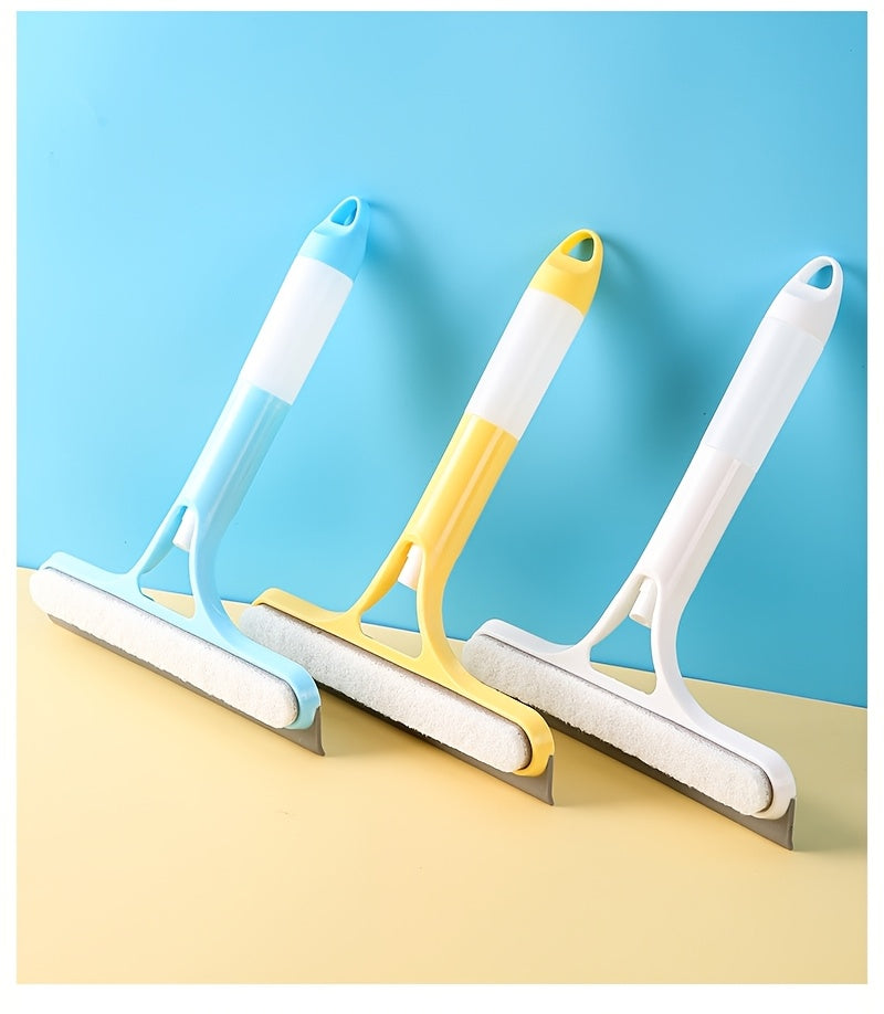 Pro 3-in-1 Window Cleaner: Scraper, Microfiber and Integrated Brush.