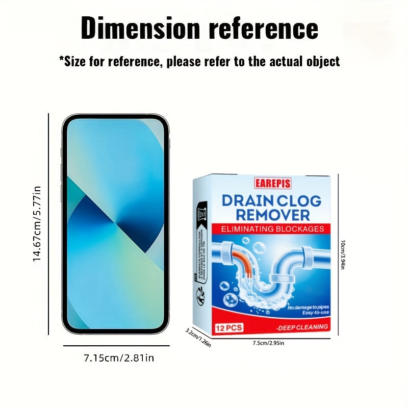 Drain cleaning tablets and enzymatic unblocker eliminates odors. 12 units