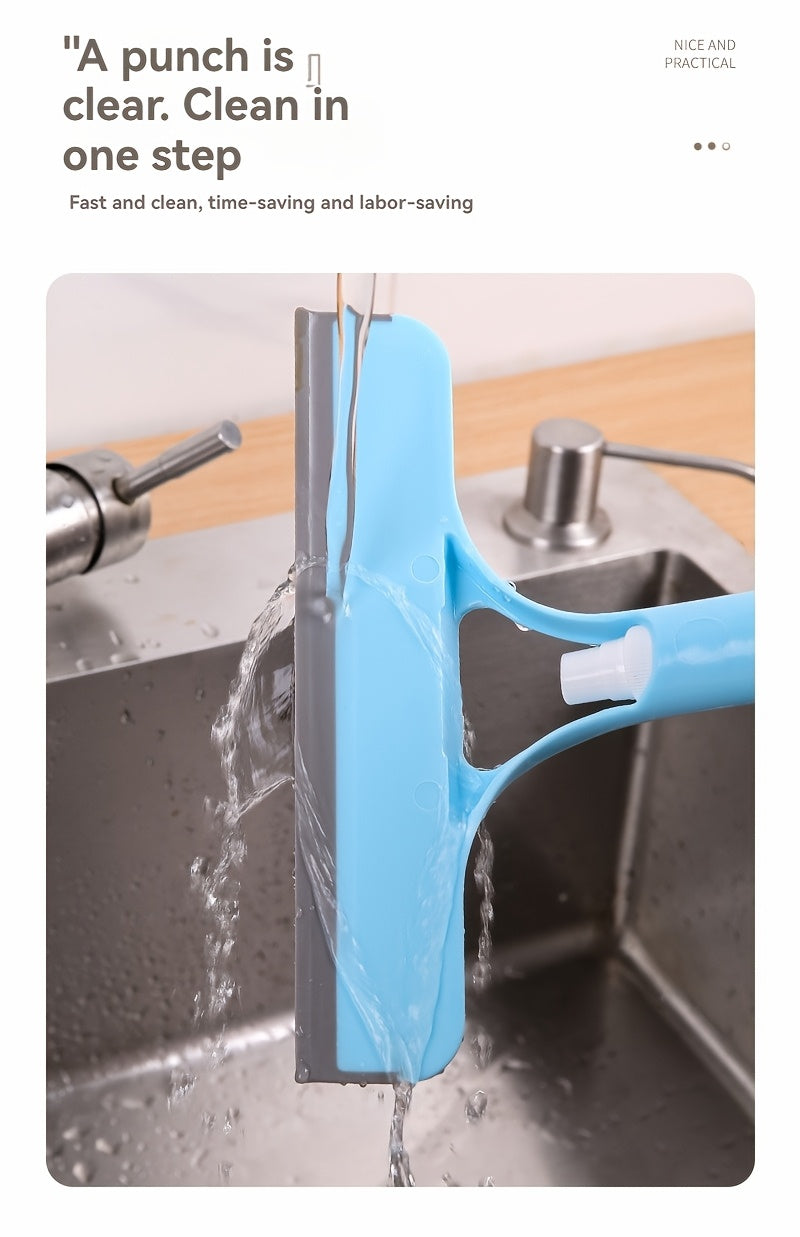Pro 3-in-1 Window Cleaner: Scraper, Microfiber and Integrated Brush.