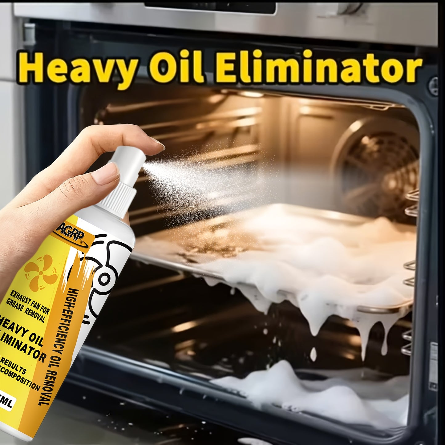 Powerful Kitchen Degreasing Spray – For Ovens, Hoods and Pans.