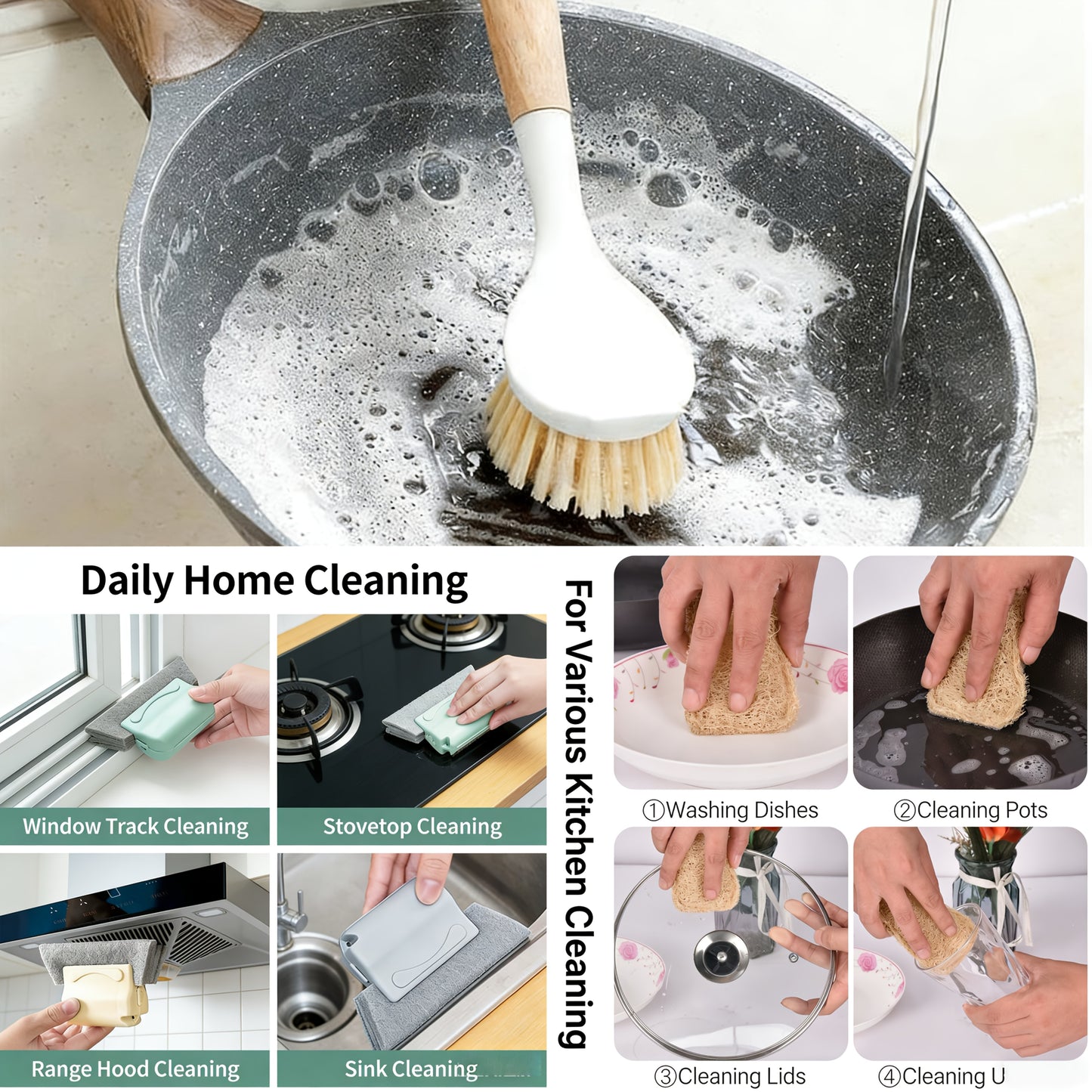 31-in-1 Complete Cleaning Set: Multipurpose Cleaning Brush and Tool Kit for Kitchen, Bathroom...