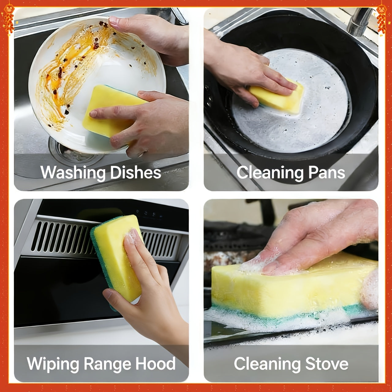 31-in-1 Complete Cleaning Set: Multipurpose Cleaning Brush and Tool Kit for Kitchen, Bathroom...