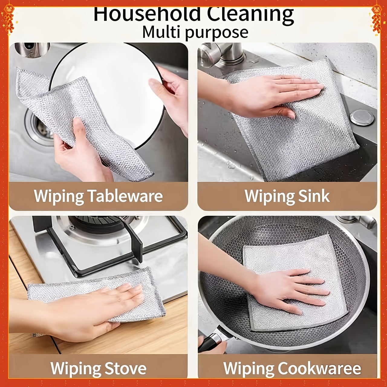 31-in-1 Complete Cleaning Set: Multipurpose Cleaning Brush and Tool Kit for Kitchen, Bathroom...