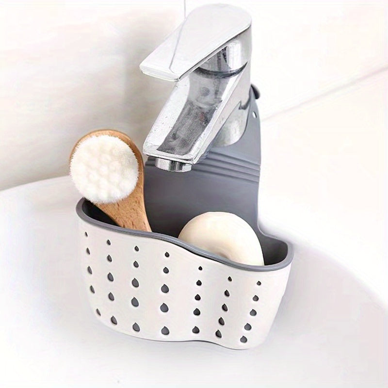 Sink Support – Adjustable Storage Tray with Drainer. Includes two sponges.