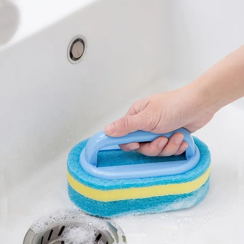 Ergonomic Cleaning Brush with Handle for Bathrooms and Tiles – Multipurpose.