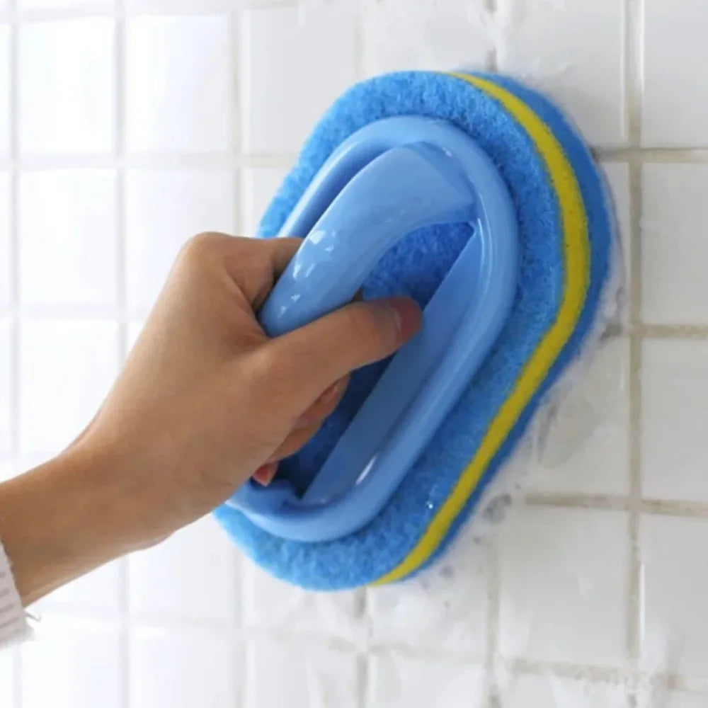 Ergonomic Cleaning Brush with Handle for Bathrooms and Tiles – Multipurpose.
