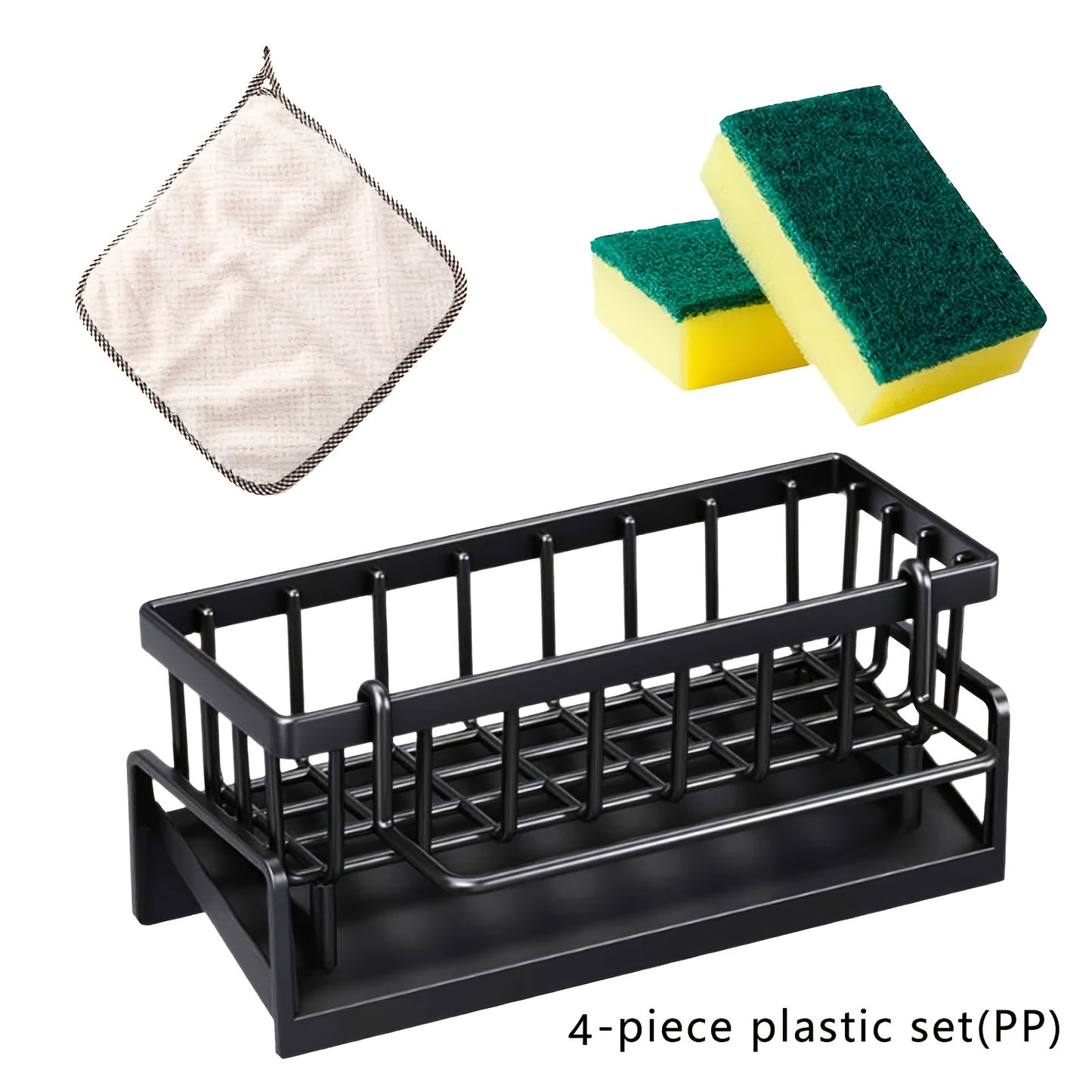 Sink Organizer with Drainer – Includes Cloth and 2 Sponges