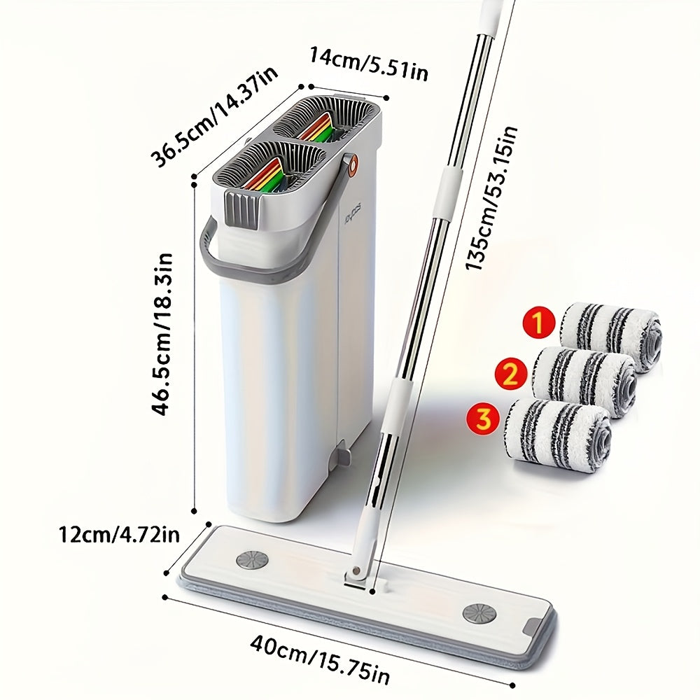 Set de Mopa Plana con Cubo de Autolavado y Secado – Microfibra Multisuperficies.