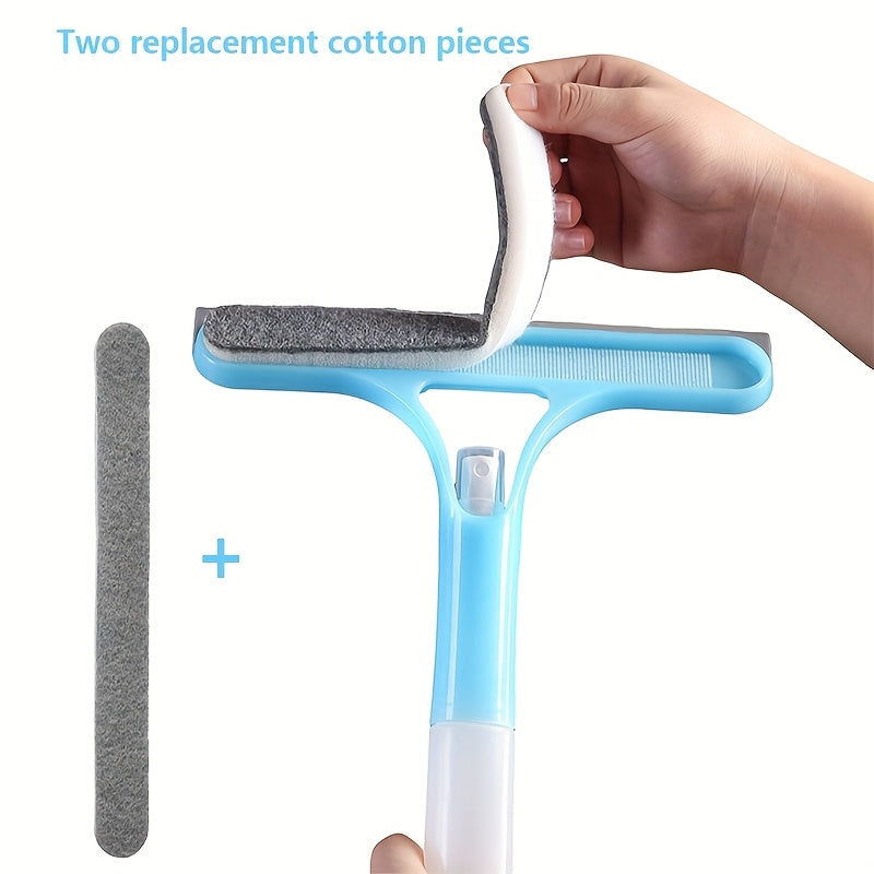 Pro 3-in-1 Window Cleaner: Scraper, Microfiber and Integrated Brush.