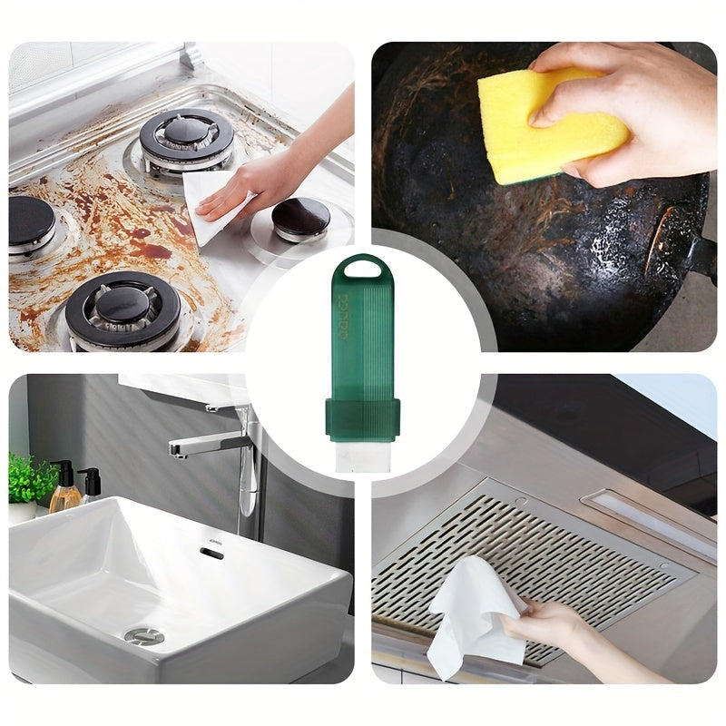 Multipurpose cleaning eraser for removing limescale, rust and stains from steel and glass
