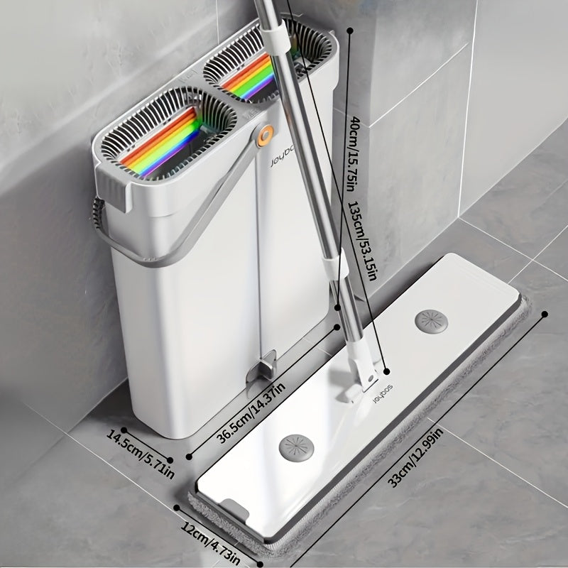 Set de Mopa Plana con Cubo de Autolavado y Secado – Microfibra Multisuperficies.