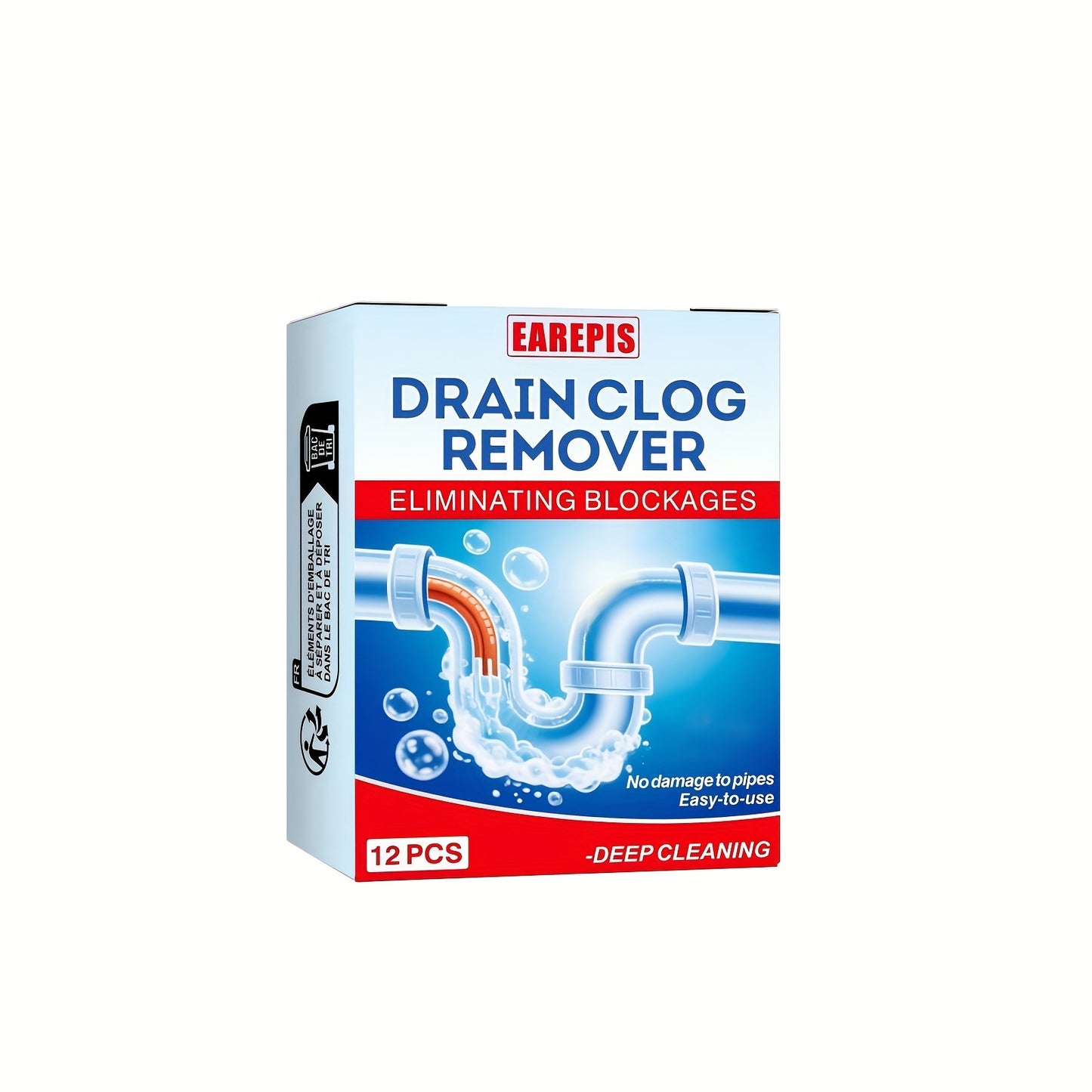 Drain cleaning tablets and enzymatic unblocker eliminates odors. 12 units