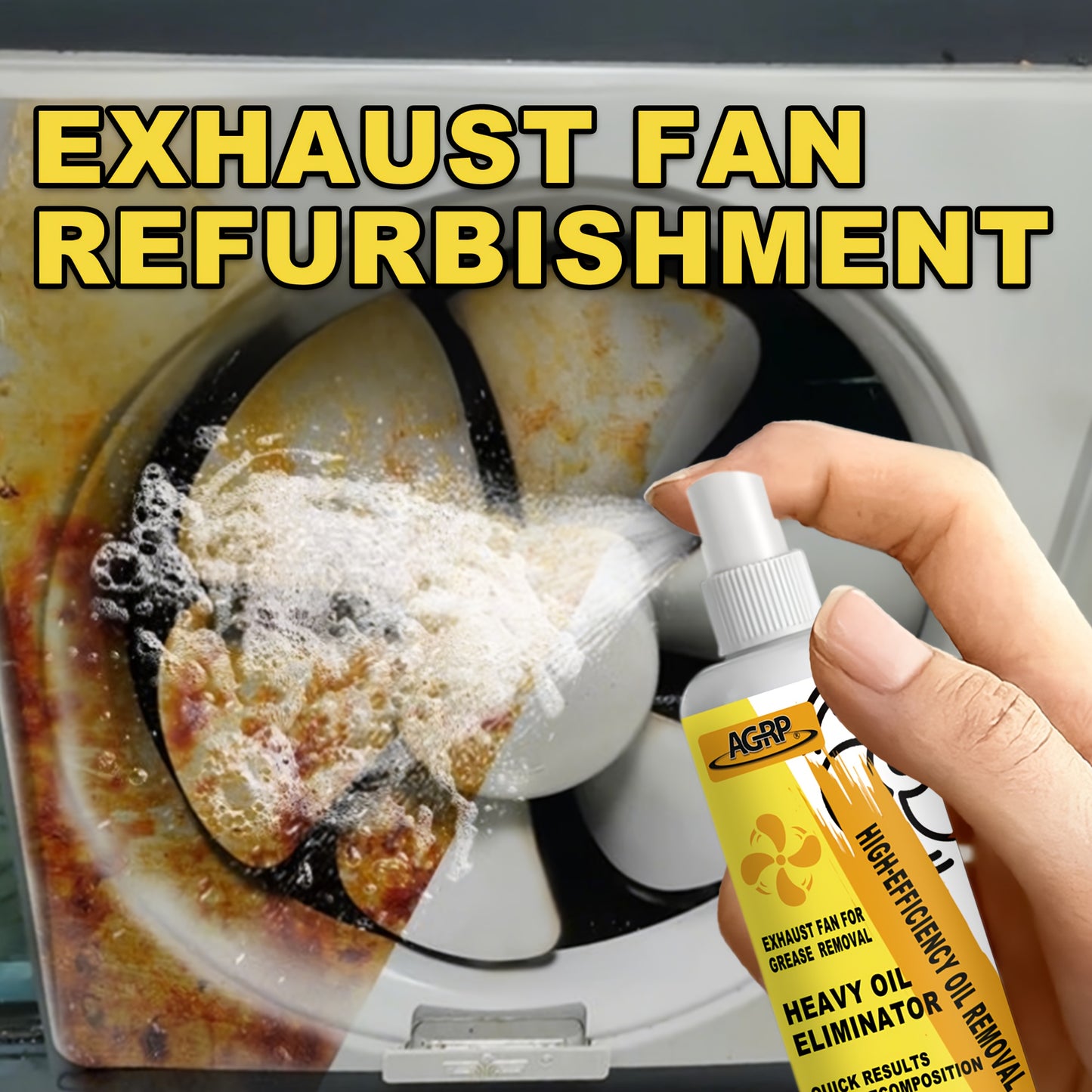 Powerful Kitchen Degreasing Spray – For Ovens, Hoods and Pans.