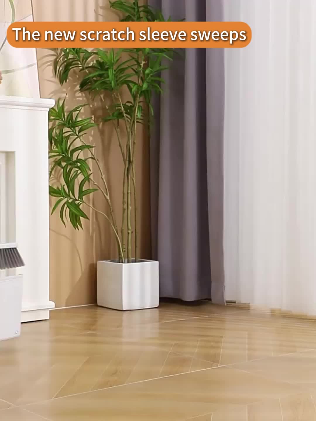 Folding broom and dustpan set with 180-degree rotating head and long handle