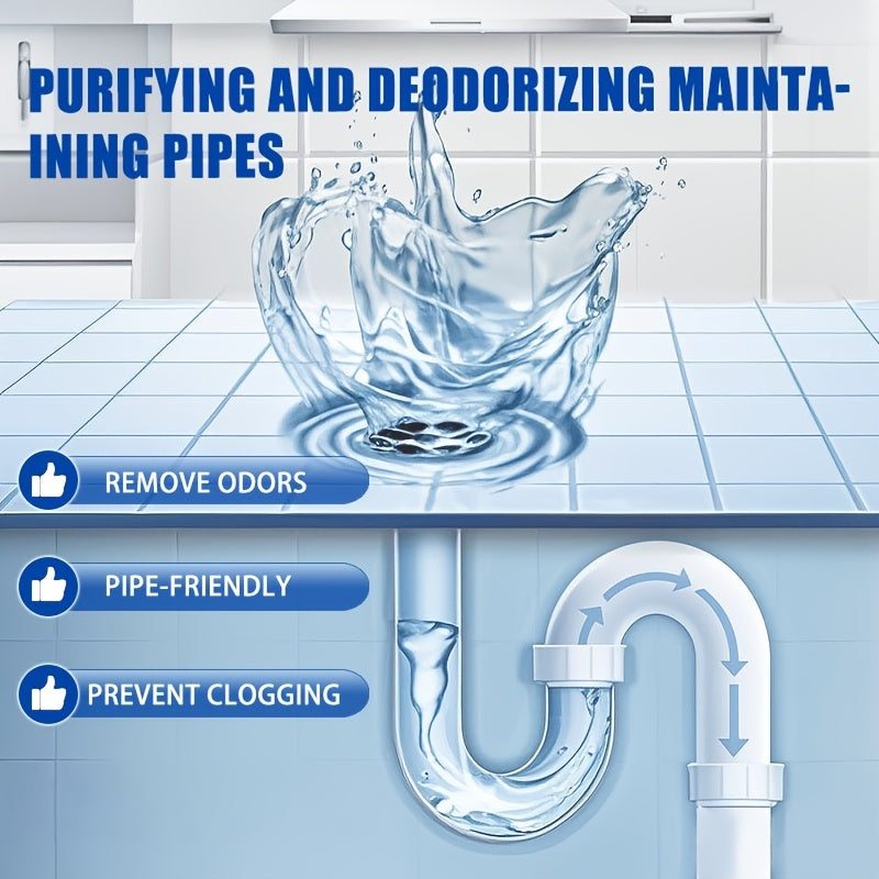 Drain cleaning tablets and enzymatic unblocker eliminates odors. 12 units