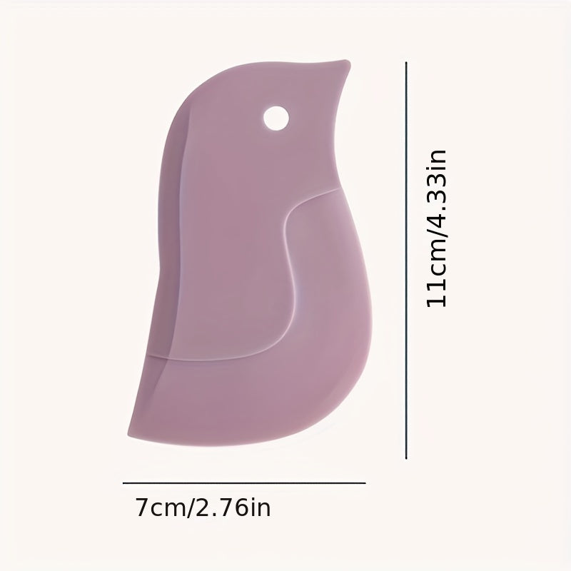 Silicone kitchen scraper with penguin design for cleaning grease and food scraps