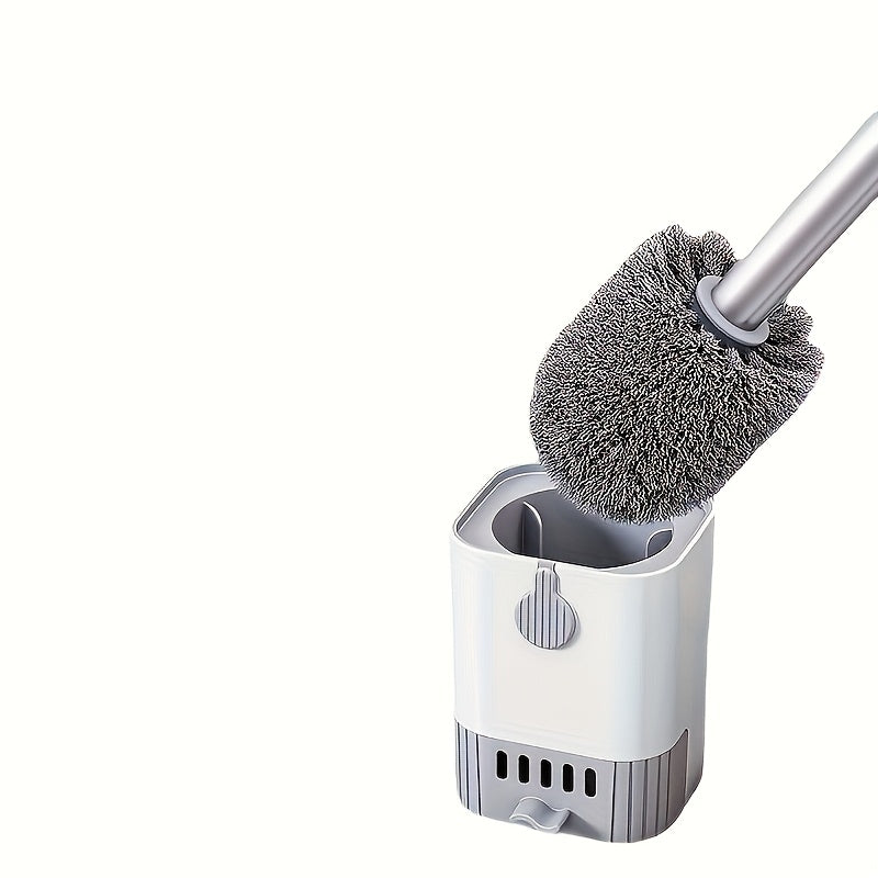 Flexible Silicone Toilet Brush – Wall Mount, No Drilling Required. Mounting bracket included.
