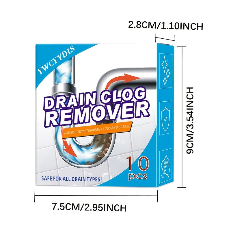 Effervescent tablets for unclogging drains. No tools required, instant action. Effectively dissolves various pipe blockages. Suitable for grease drains, bathrooms, and floors. Home solution