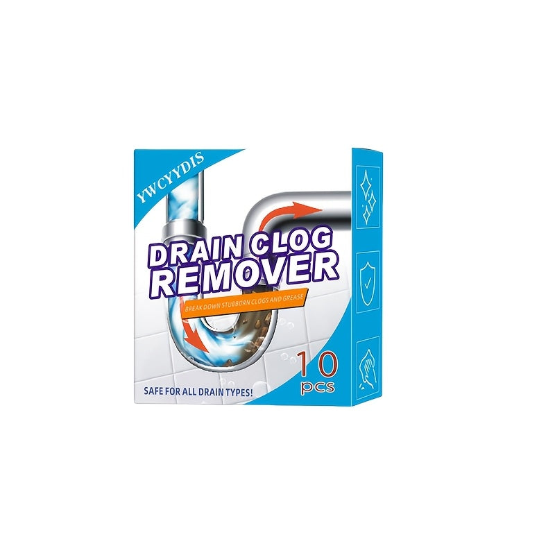 Effervescent tablets for unclogging drains. No tools required, instant action. Effectively dissolves various pipe blockages. Suitable for grease drains, bathrooms, and floors. Home solution