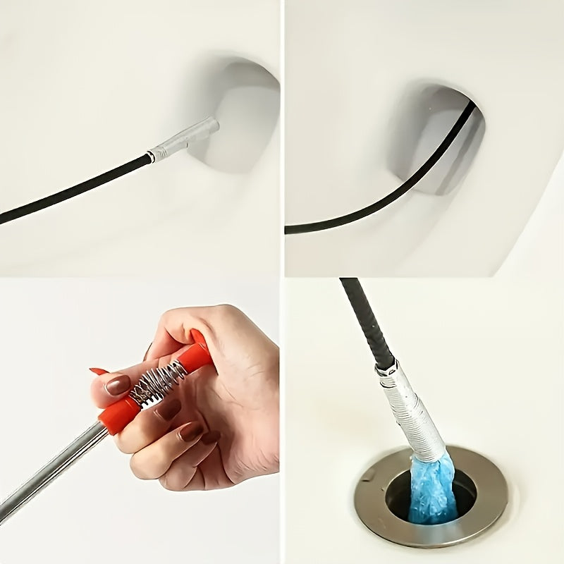 Ultra-Flexible Claw Extractor Drain Cleaner: Unclogs Pipes and Drains. 
