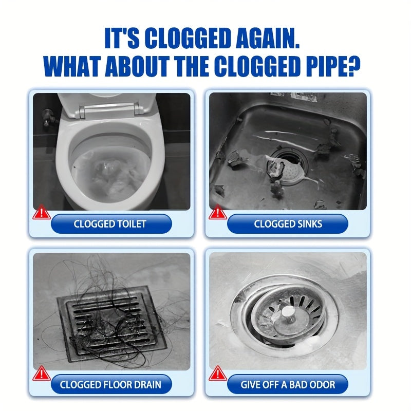 Drain cleaning tablets and enzymatic unblocker eliminates odors. 12 units